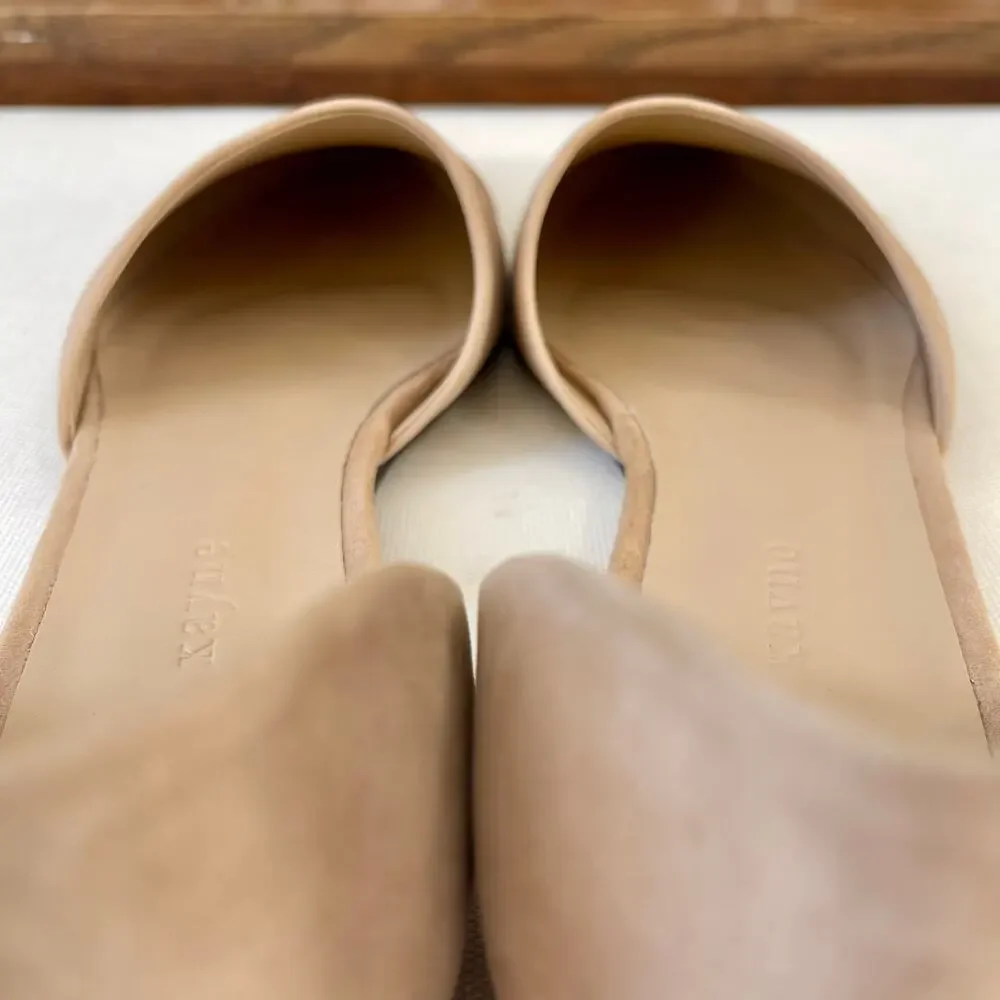 Jenni Kayne d'Orsay Pointed Toe Flats Napa Leather Natural Size 38.5 - Picture 6 of 14